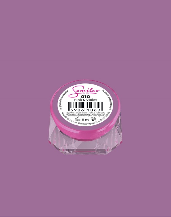 010 UV Gel Color Semilac Pink & Violet 5ml