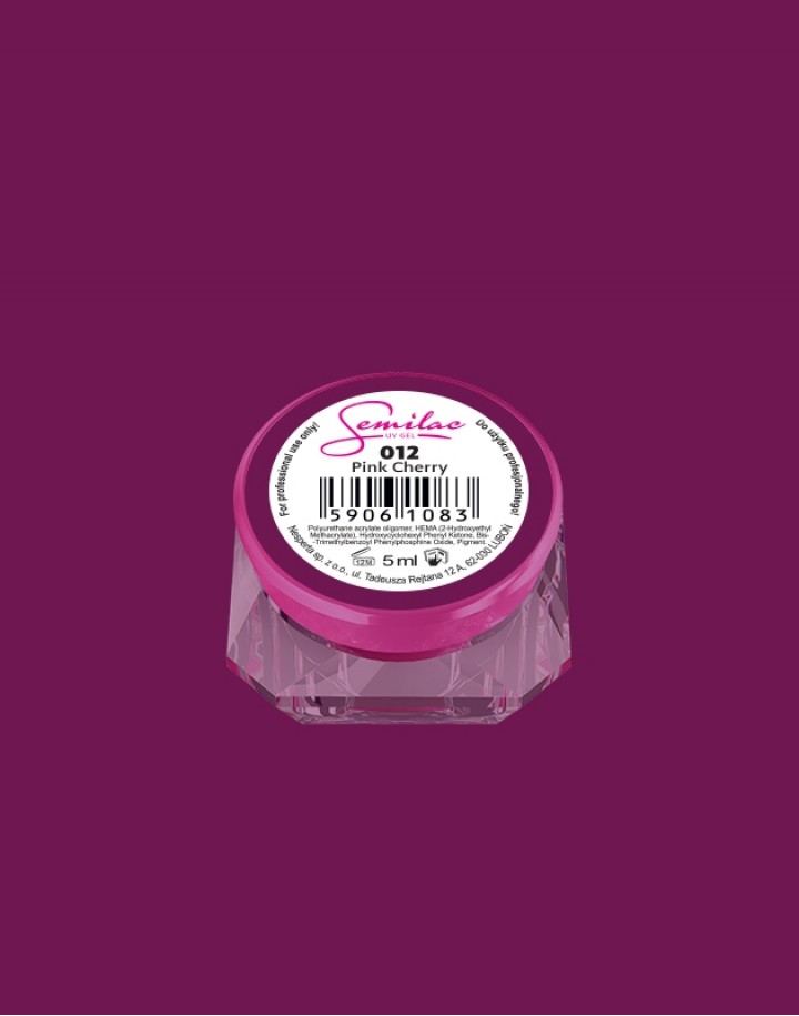 012 UV Gel Color Semilac Pink Cherry 5ml