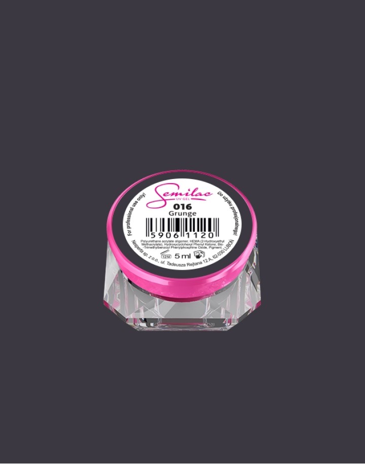 016 Kolorowy lakier żelowy UV Gel Color Semilac Grunge 5ml
