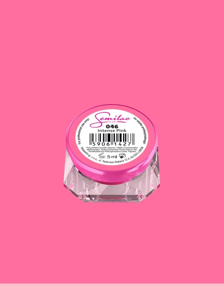 046 Kolorowy lakier żelowy UV Gel Color Semilac Intense Pink 5ml
