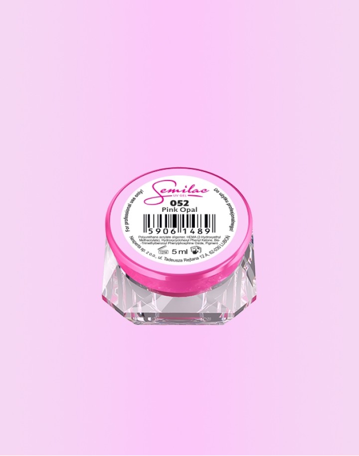 052 Kolorowy lakier żelowy UV Gel Color Semilac Pink Opal 5ml