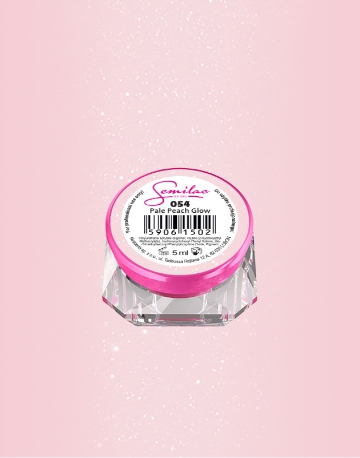054 Kolorowy lakier żelowy UV Gel Color Semilac Pale Peach Glow 5ml