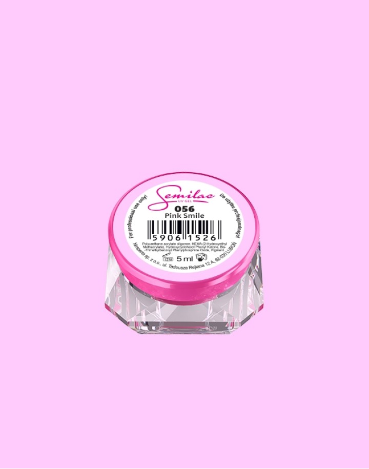056 Kolorowy lakier żelowy UV Gel Color Semilac Pink Smile 5ml