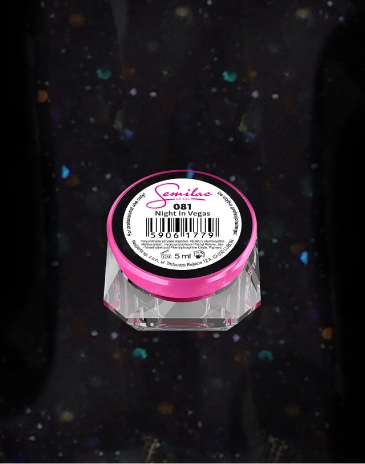 081 Kolorowy lakier żelowy UV Gel Color Semilac Night In Vegas 5ml
