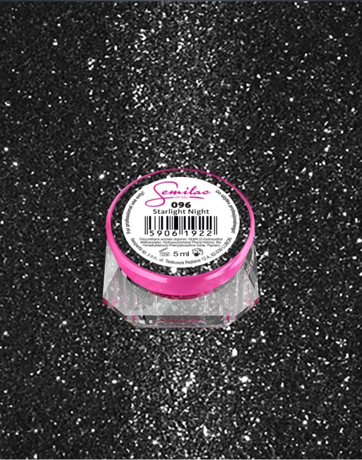 096 Kolorowy lakier żelowy UV Gel Color Semilac Starlight Night 5ml