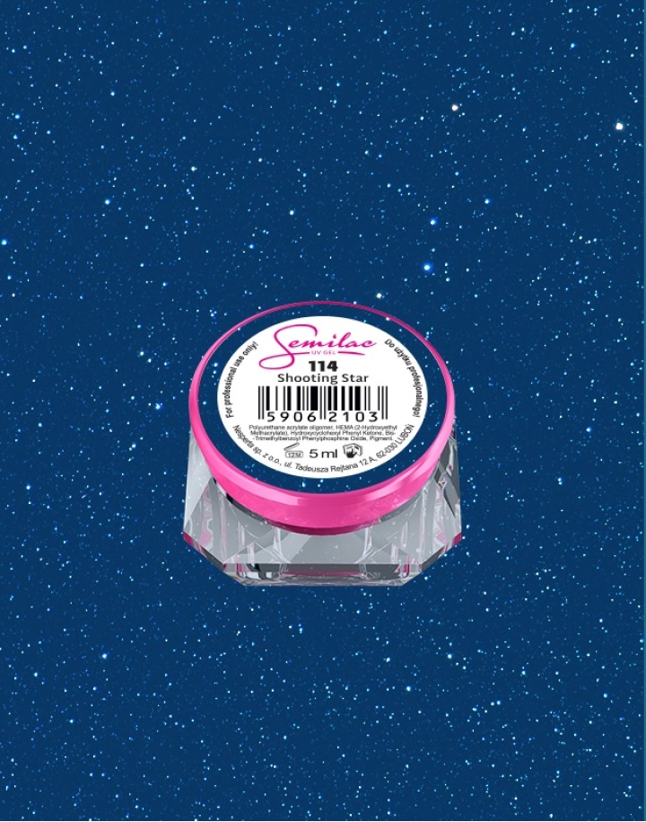 114 Kolorowy lakier żelowy UV Gel Color Semilac Shooting Star 5ml