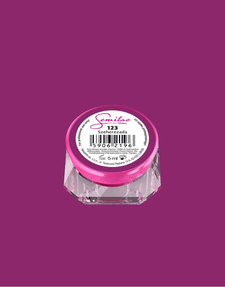 123 Kolorowy lakier żelowy UV Gel Color Semilac Szeherezada 5ml