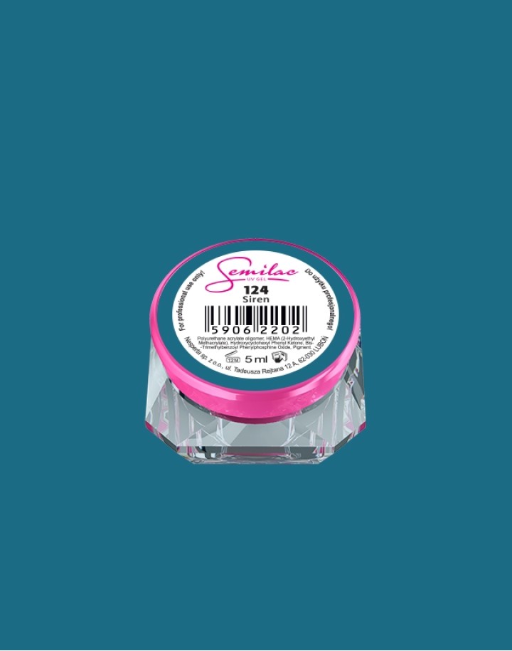 124 Kolorowy lakier żelowy UV Gel Color Semilac Siren 5ml