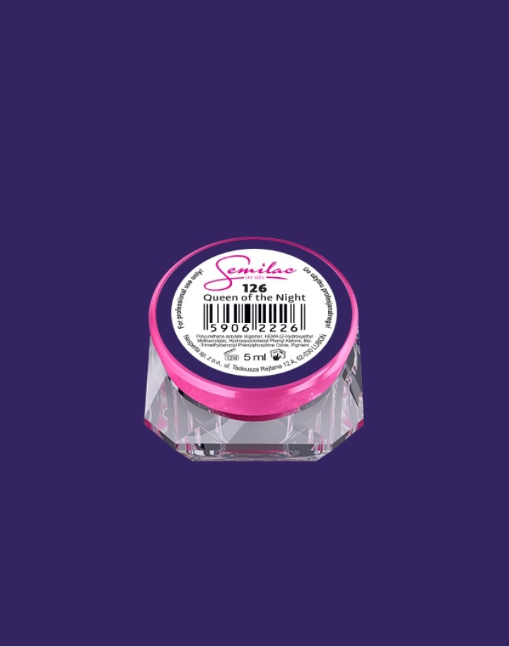 126 Kolorowy lakier żelowy UV Gel Color Semilac Queen Of The Night 5ml