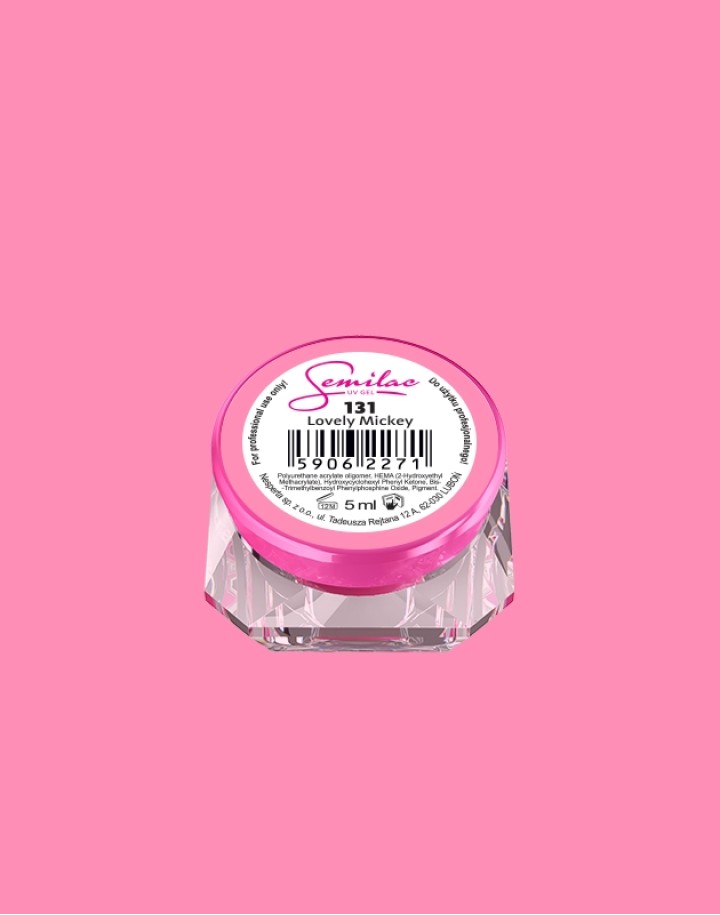 131 Kolorowy lakier żelowy UV Gel Color Semilac Lovely Mickey 5ml