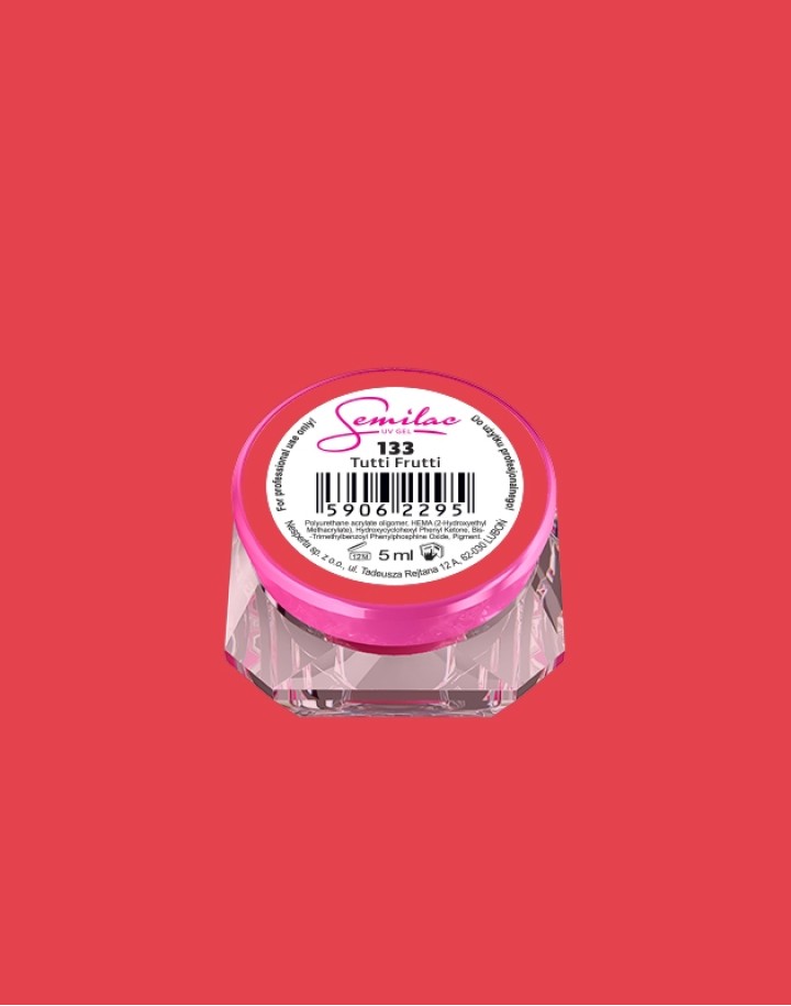 133 Kolorowy lakier żelowy UV Gel Color Semilac Tutti Frutti 5ml