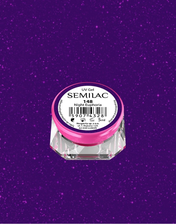 148 Kolorowy lakier żelowy UV Gel Color Semilac Night Euphoria 5ml