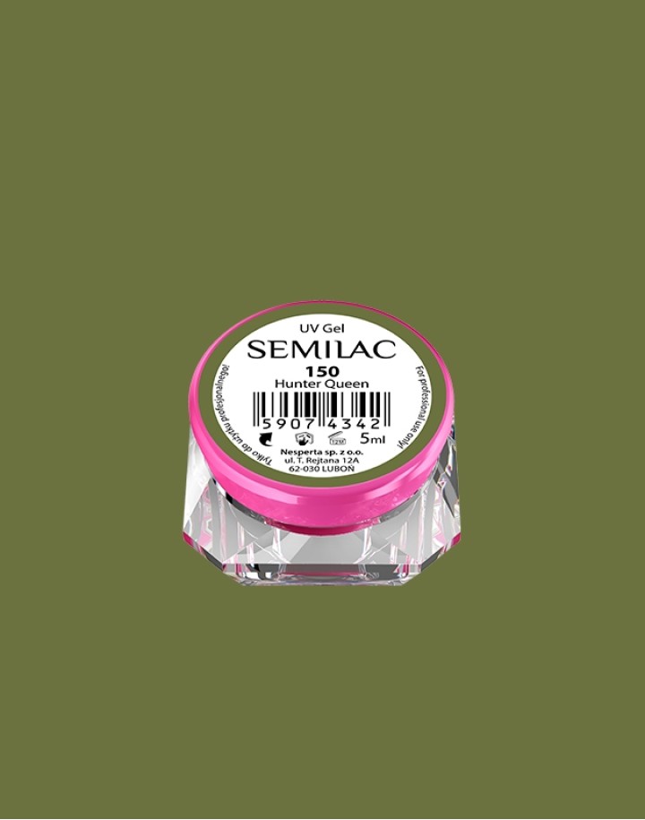 150 Kolorowy lakier żelowy UV Gel Color Semilac Hunter Queen 5ml
