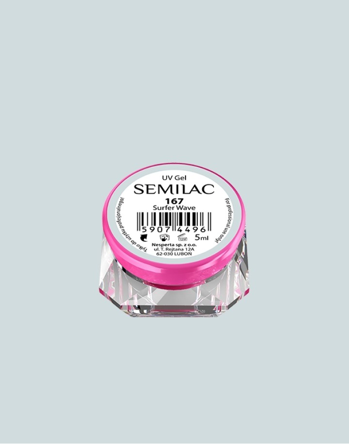 167 Kolorowy lakier żelowy UV Gel Color Semilac Surfer Wave 5ml