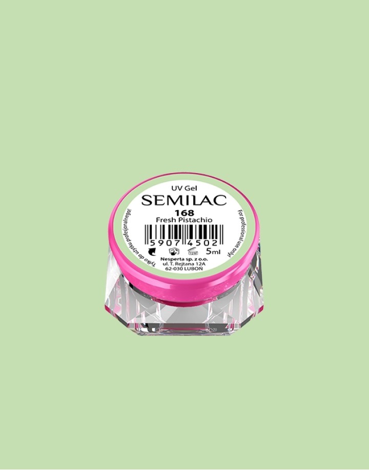 168 Kolorowy lakier żelowy UV Gel Color Semilac Fresh Pistachio 5ml