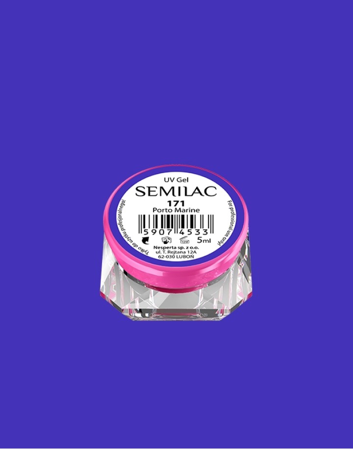 171 Kolorowy lakier żelowy UV Gel Color Semilac Porto Marine 5ml